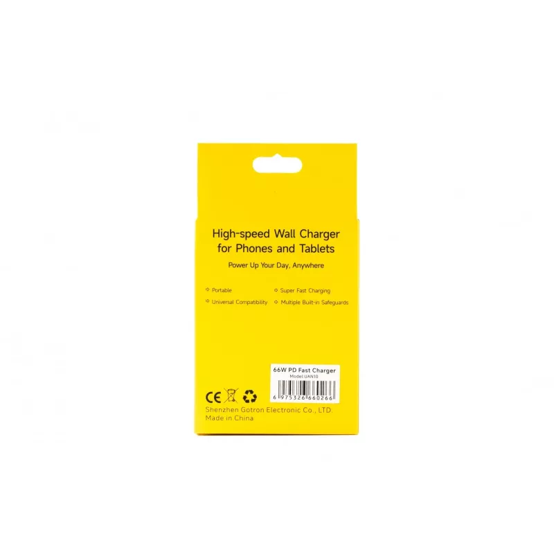 UleFone 66W charger — fast USB power adapter for portable devices, model UF-CHAR-66WR