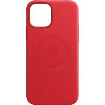 Apple - (PRODUCT) RED - Case for Mobile Phone - with MagSafe - Leather - Red - for iPhone 12 Pro Max (MHKJ3ZM/A)