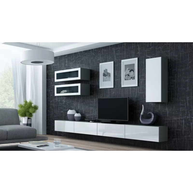 Cama Cabinet VIGO 90 full 90/35/32 grey/white gloss
