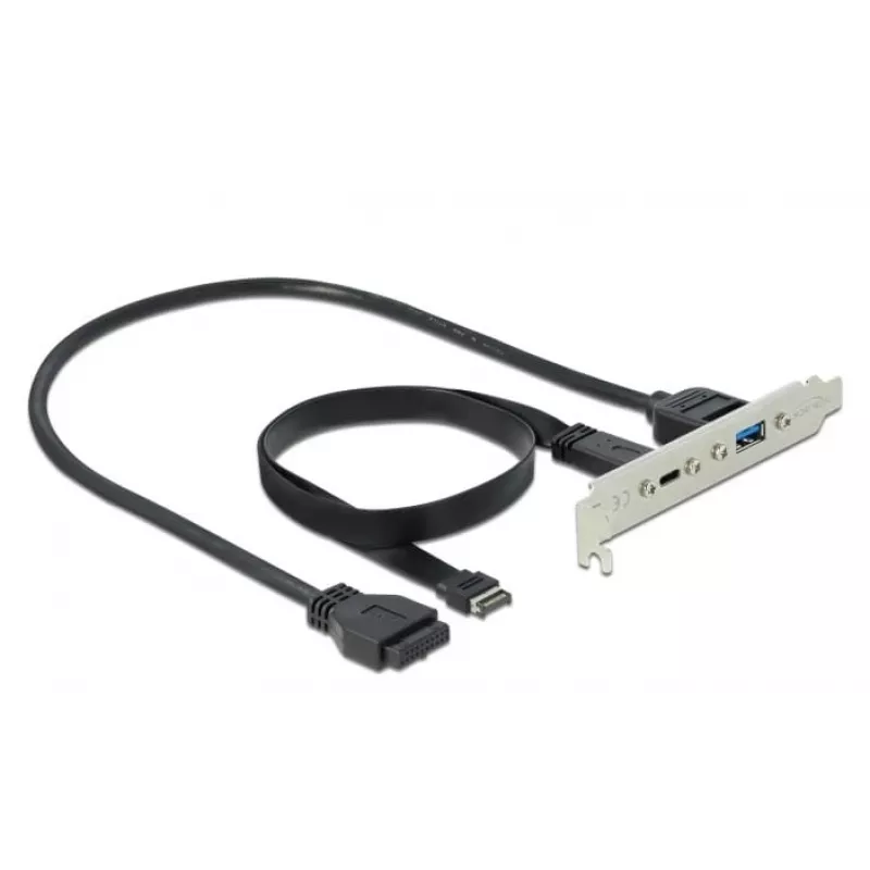 Slot Bracket DeLOCK 89934 with 1 x USB Type-C and 1 x USB Type-A Port