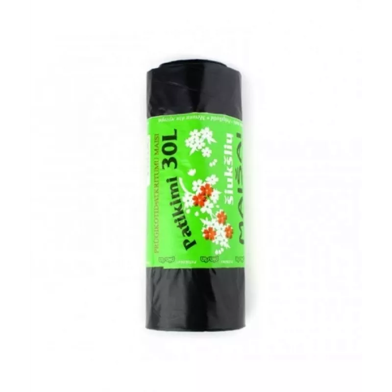 Trash Bags Plasta, 30l/15pcs., black