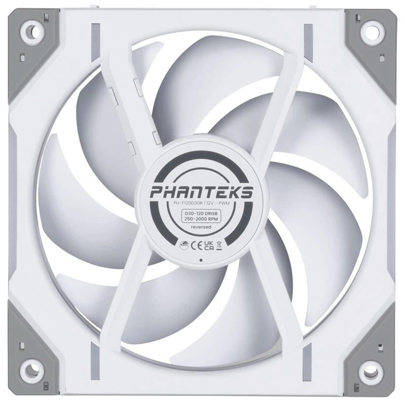 Fan Phanteks D30-120 12 cm White 250-2000 RPM Fluid Dynamic Bearing