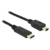 USB Cable DeLOCK 83603 USB 2.0 1m USB C Mini-USB B Black