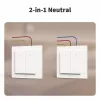 AQARA Light Switch H2 EU (4 Buttons, 2 Channels) (WS-K08D) - Zigbee and Thread wallswitch with 2 relays
