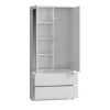 Topeshop SS-90 BIEL LUSTRO bedroom wardrobe/closet 5 shelves 2 door(s) White