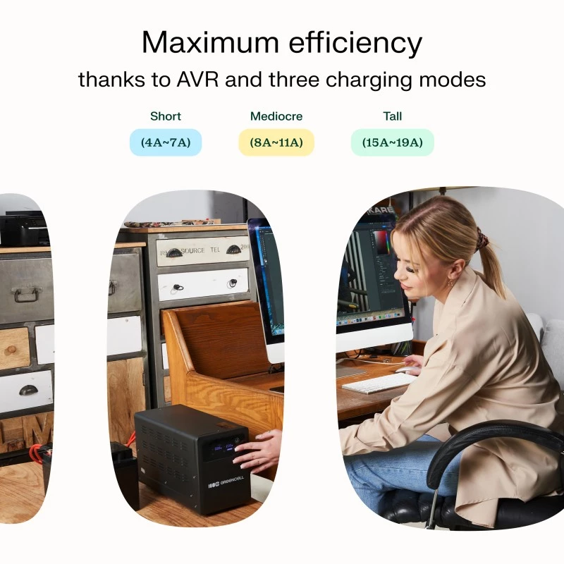 Uninterruptible Power Supply UPS Green Cell UPSLPPC1000 1000VA