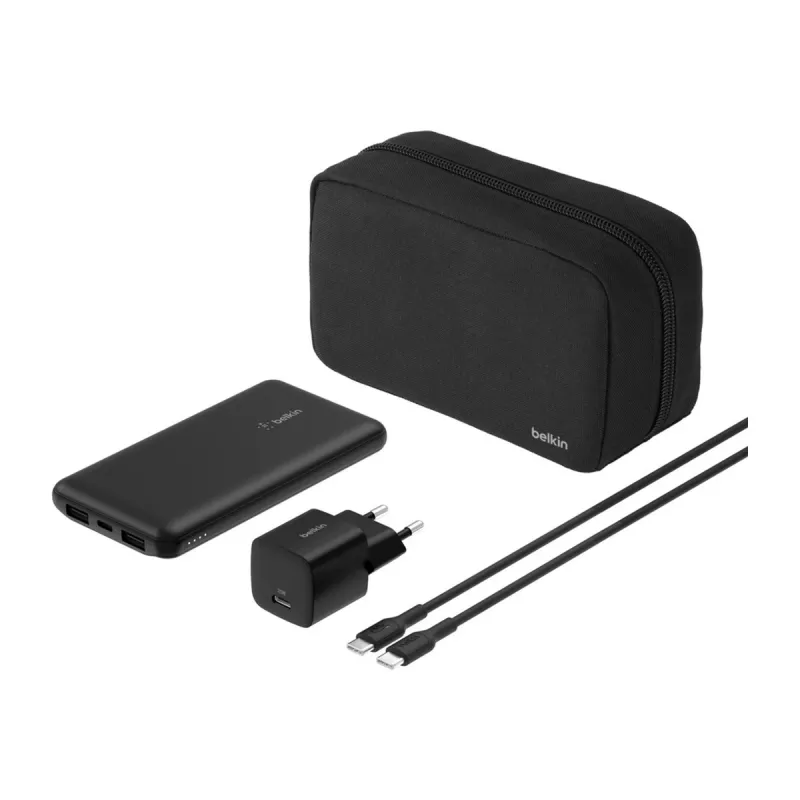 Belkin BoostCharge - Powerbank + AC-Power Supply - 10000 mAh - PD - 3 Output Ports (24 pin USB-C, 2 x USB)