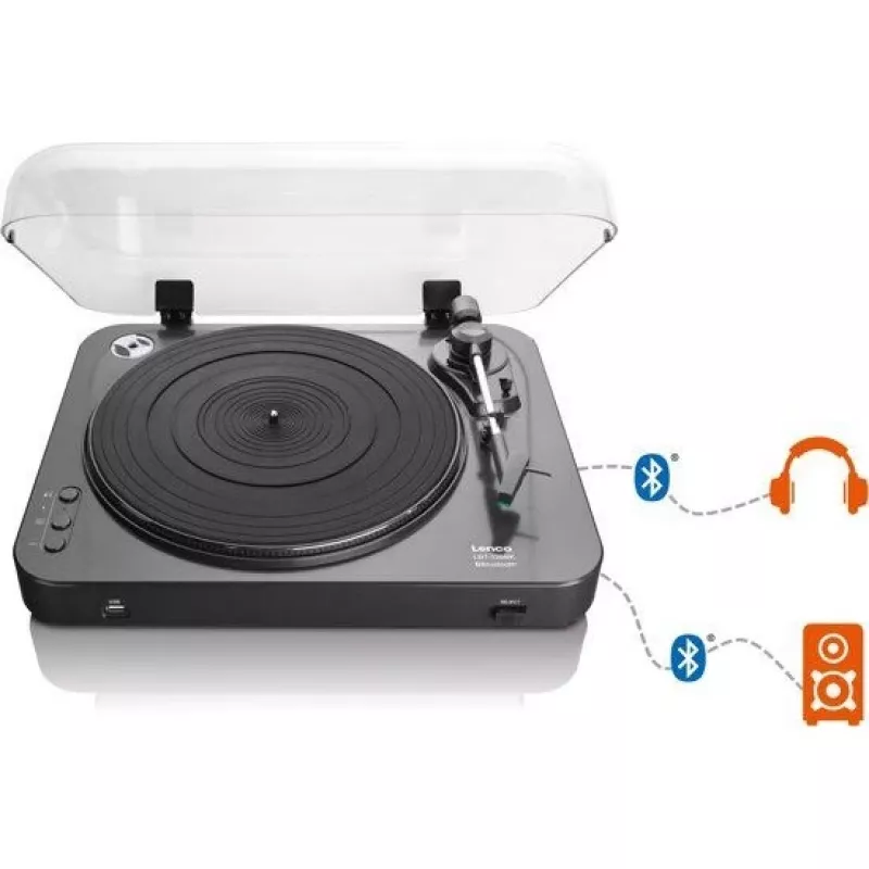 Belt-drive audio turntable Lenco LBT-120BK Black Semi Automatic
