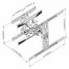 TV wall mount ART for LCD/LED 40–75 inch up to 45 kg, tilt & swivel, height 52–380 mm, max VESA 600x400