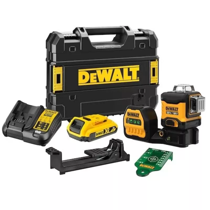 Laser level DeWalt DCE089D1G18-QW green beam self-leveling 360° with receiver compatibility