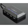 USB hub GEMBIRD ACT-HUB3C-4P — USB 3.2 Gen 1 Type-A host to 4 × USB 3.2 Gen 1 Type-C, 5000 Mbit/s, black