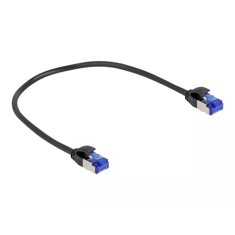 Network Cable DeLOCK RJ45 Cat.6A S/FTP Slim 0.25m Black