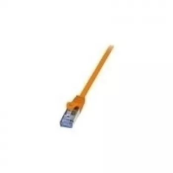 Logilink PrimeLine - Patch-Cable - RJ-45 (M) - RJ-45 (M) - 1.5 m - SFTP, PiMF - CAT 6a - Crimped, glatt, Halogen-Free - orange (CQ3048S)