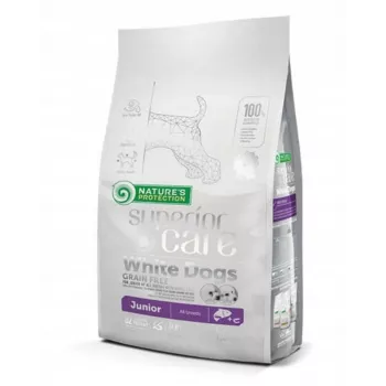 Dry dog food nature’s protection Superior Care White Dogs Grain Free Junior Salmon 1.5 kg — Junior, 26% protein, 15% fat