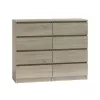 Chest of drawers top e shop Malwa M8 120 cm in Sonoma Oak — large dresser