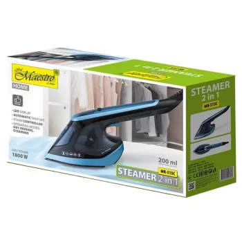 Handheld garment steamer Maestro MR-315C — 1800W, 180 ml water tank, 20s heat-up, vertical steam