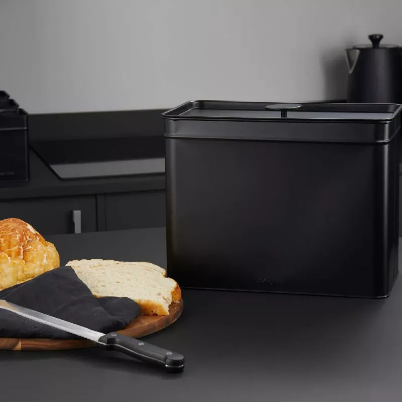 Bread bin Salter BW124581EU7 Kuro steel design - stainless-steel storage for bread and baked goods
