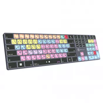 Mechanical-style full-size keyboard LogicKeyboard LKB-PT-TPC, USB + Bluetooth, QWERTZ German, Black