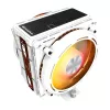 Processor cooler Darkflash E400 PLUS (white) — active air cooling for CPU, tower design, single-fan configuration