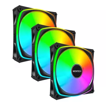 MONTECH RX120 PRO Black 120mm ARGB 3-Pack