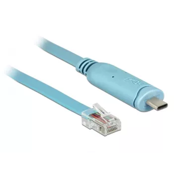 Serial Cable DeLOCK 63914 USB Type-C RJ45 3m Blue