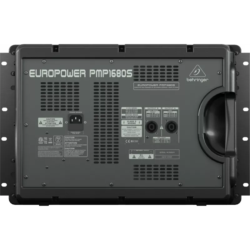 Behringer PMP1680S audio mixer 10 channels 10 - 200000 Hz Black