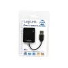 USB hub LOGILINK UA0139 — 4‑port USB 2.0, 480 Mbit/s, black