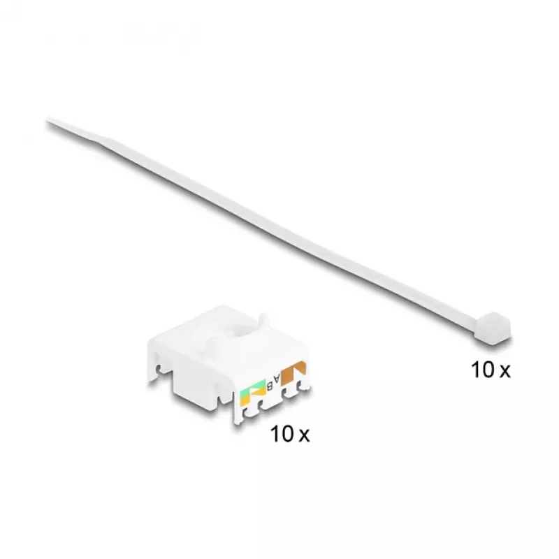 DeLOCK 88119 keystone module Flat White RJ-45 10 pcs