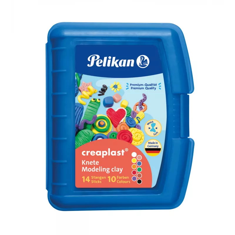 Modeling clay Pelikan Creaplast 240 g Multicolour 14 pcs