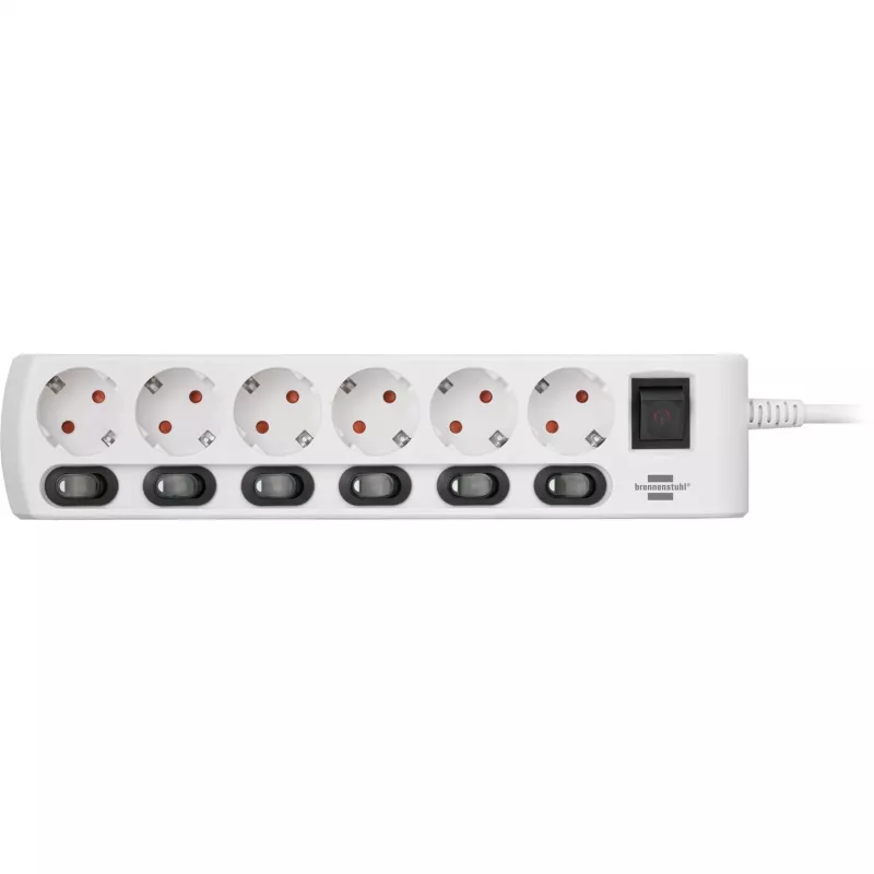 Brennenstuhl 1153110126 Extension Cable 2 m 6 AC-Outputs Indoor White (1153110126)