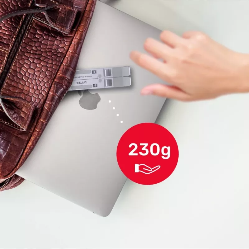Laptop stand UNITEK OT155SL Silver Aluminium 13-41° tilt