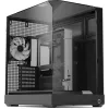 Tower case APNX V2 with three tempered glass panels, black