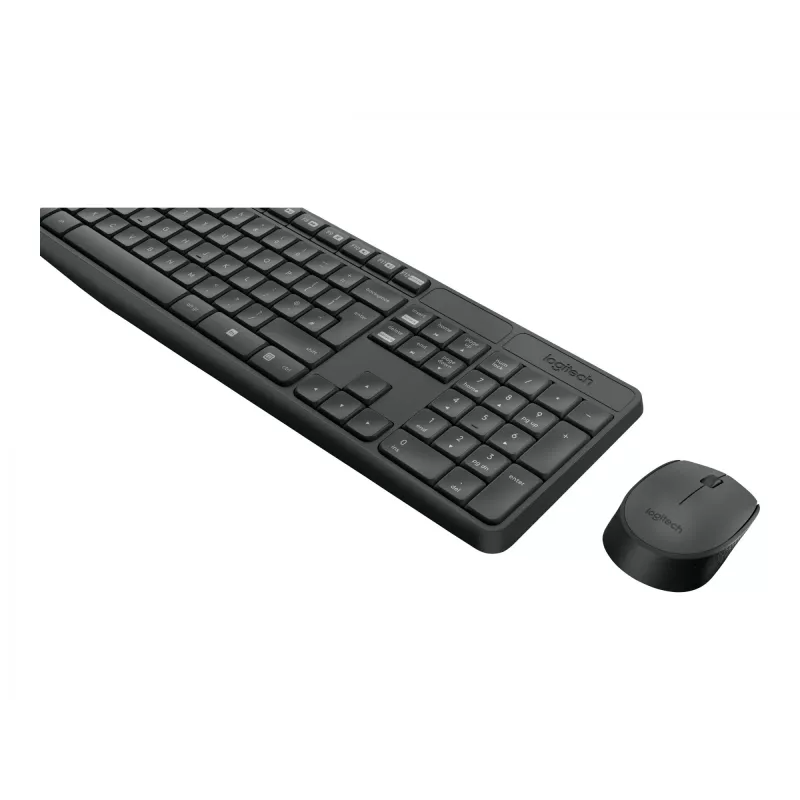 Logitech MK235 Durable Wireless Keyboard and Mouse Combo in Grey