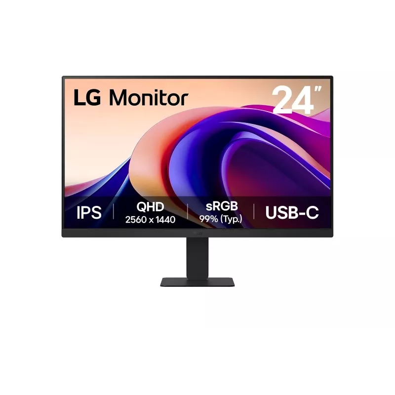 LG 24U631A-B computer monitor 60.5 cm (23.8 inch) 2560 x 1440 pixels Quad HD Black