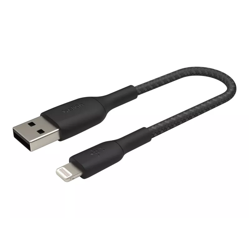 Cable Braided USB-Light ning 15cm black