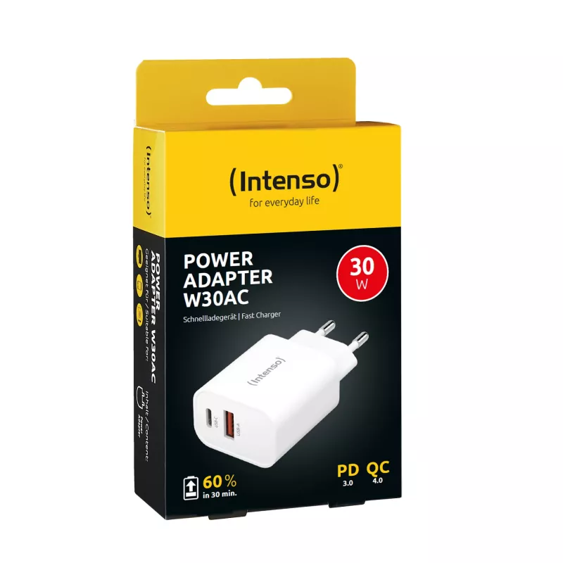 Indoor Charger Intenso POWER ADAPTER USB-A/USB-C/7803012 Fast Charging 20V