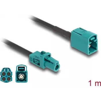 Coaxial Cable DeLOCK 90129 1m Mini FAKRA Z Aqua Black