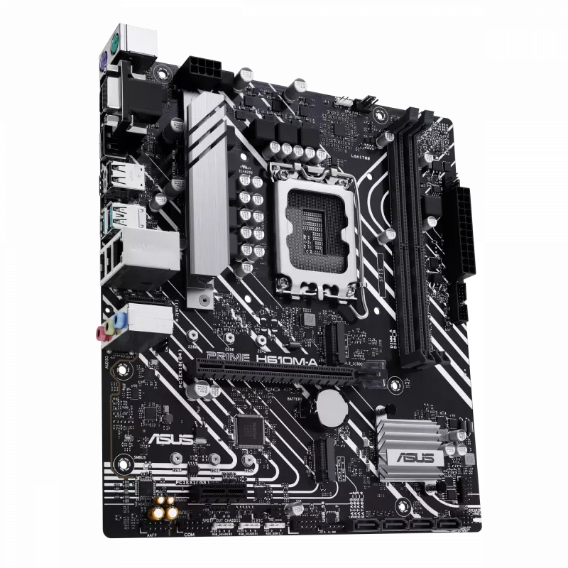 ASUS PRIME H610M-A R2.0 | Processor family Intel | Processor socket LGA1700 | Supported hard disk drive interfaces M.2, SATA | Number of SATA connectors 4