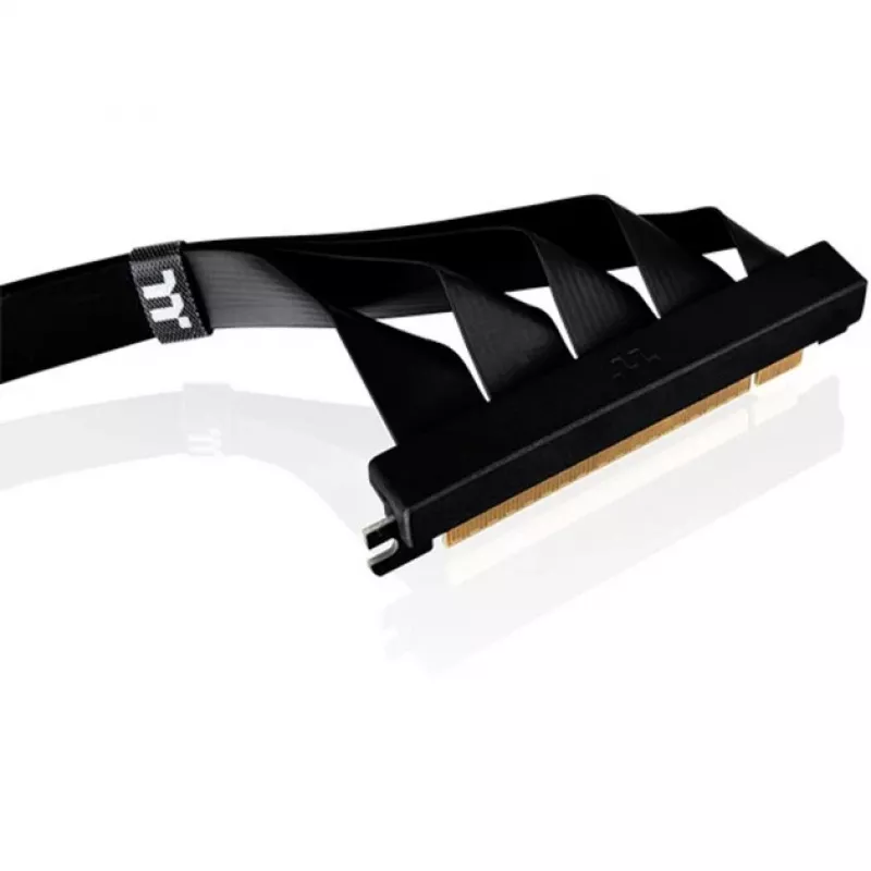 Thermaltake PCI-E 4.0 Dual 90 Degree Riser Cable, 40 cm, Black