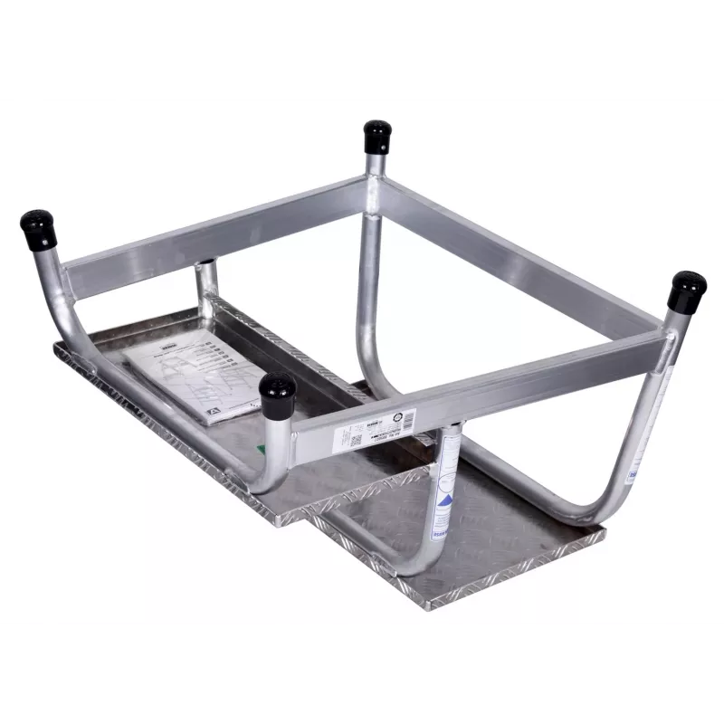 Step stool Krause 805027, aluminium 2 steps, max load 150 kg, 680 mm length, 41 cm height