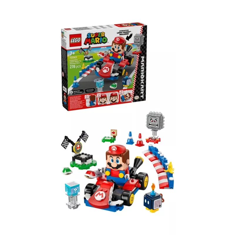 LEGO Construction Toy 72043 Super Mario Interactive Mario Kart with Standard Kart
