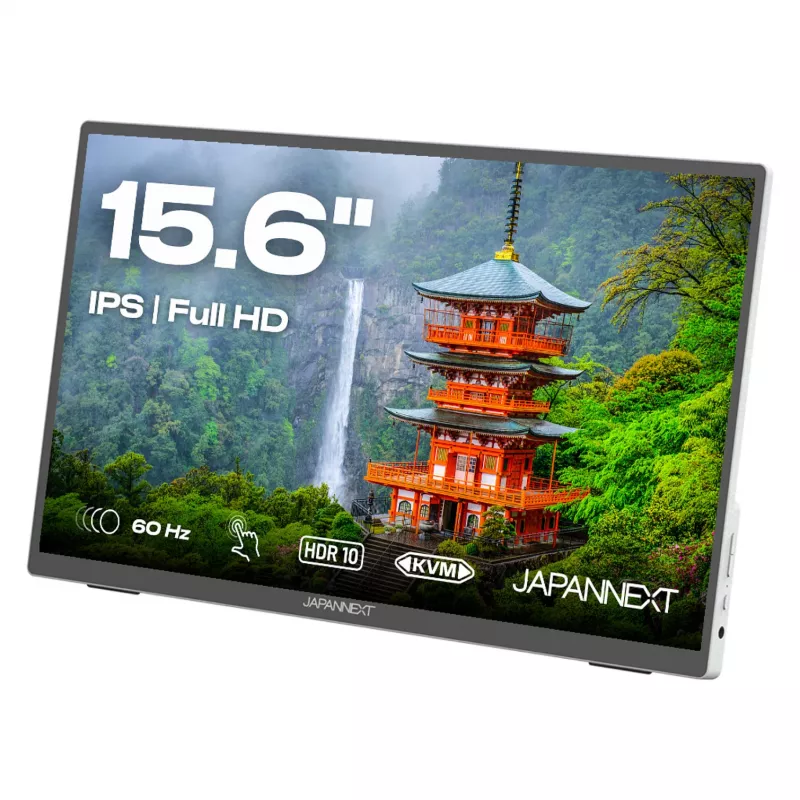 JAPANNEXT JN-MD-I156FHDR-T computer monitor 39.6 cm (15.6 inch) 1920 x 1080 pixels Full HD LED Touchscreen Grey