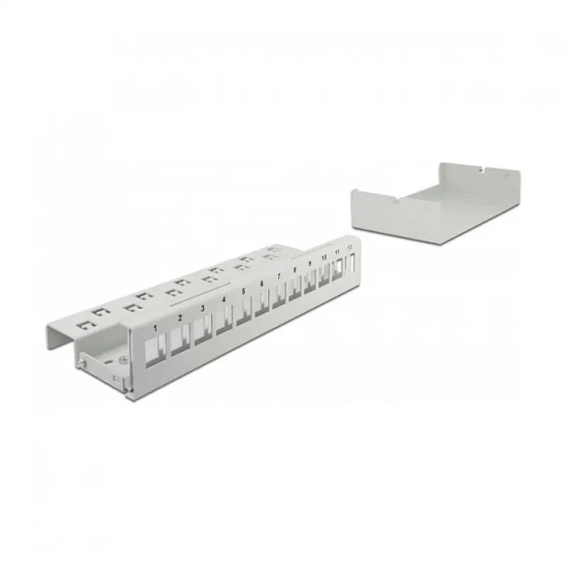 Patch Panel DeLOCK Keystone 12 Port Grey