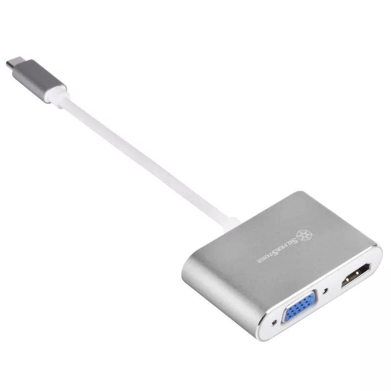 External video adapter SILVERSTONE EP16 USB-C 3.1 with HDMI and VGA outputs