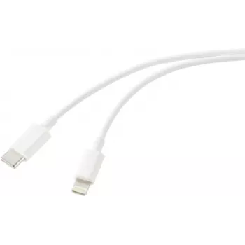 Renkforce USB Cable USB 2.0 USB-C® Plug, Apple Lightning Plug 2.00 m White (frosted) RF-5724080 (RF-5724080)
