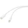 Renkforce USB Cable USB 2.0 USB-C® Plug, Apple Lightning Plug 2.00 m White (frosted) RF-5724080 (RF-5724080)