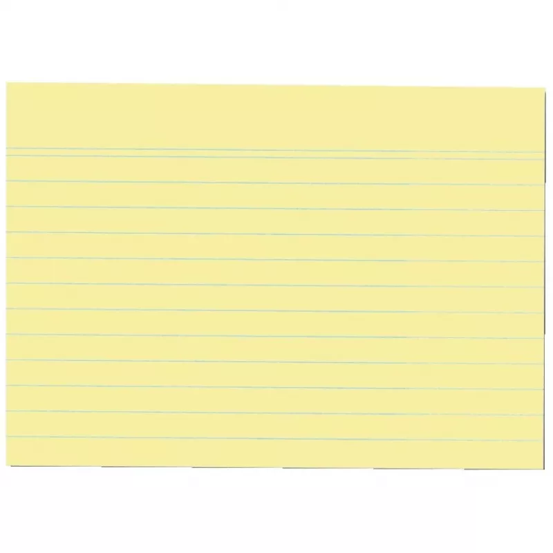 Index Card Herlitz 1150614 Yellow 100 Sheets 1 pc