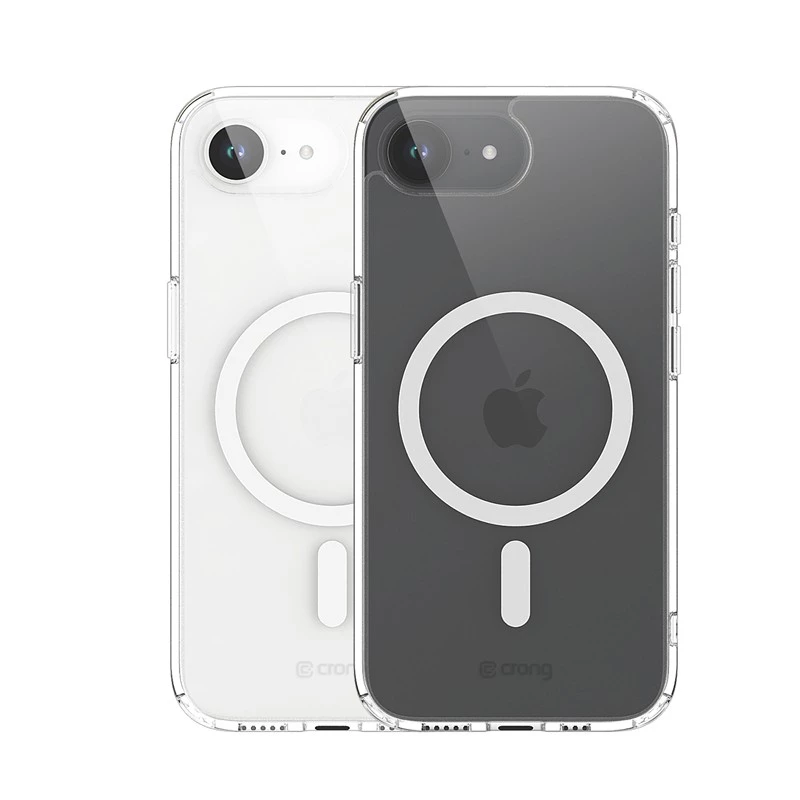 Crong transparent MagSafe case for iPhone 16e — clear protective shell, MagSafe compatible