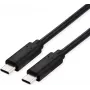 Roline - USB Cable - 24 pin USB-C (M) to 24 pin USB-C (M) - USB4 Gen3x2 - 48 V - 5 A - 1 m - to 40 Gbps Data Transfer Rate, 240 W Power Supply - Black (11.02.9104)