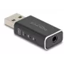 DeLOCK cable gender changer USB 2.0 Type-A 3.5 mm 4 pin Black 68001